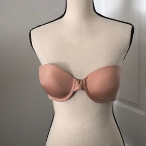 VS - Tan Underwire Light Padding Strapless Bra